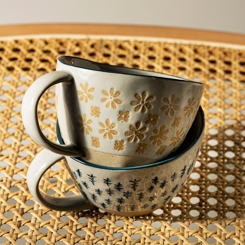 Japanese Vintage Ceramic Mug Handgrip