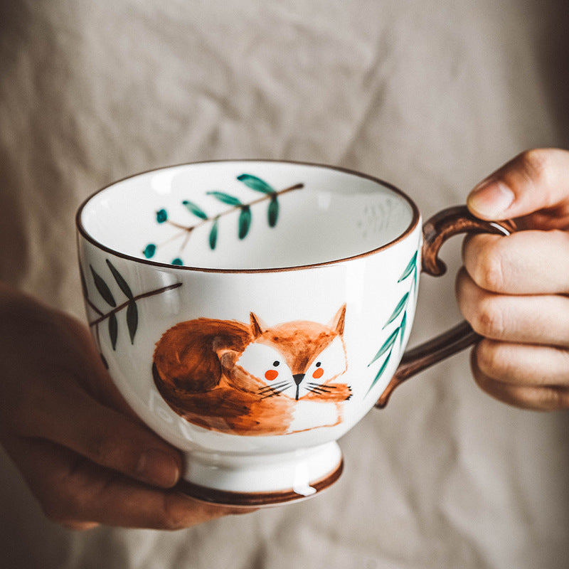 Nordic Style Retro Hand-painted Ceramic Coffee Mugs
