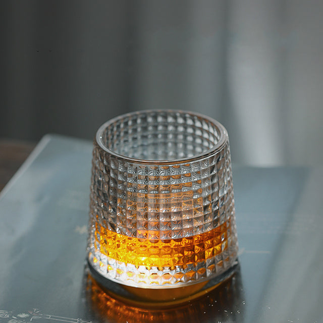 Thick Crystal Whiskey Tumbler Glass