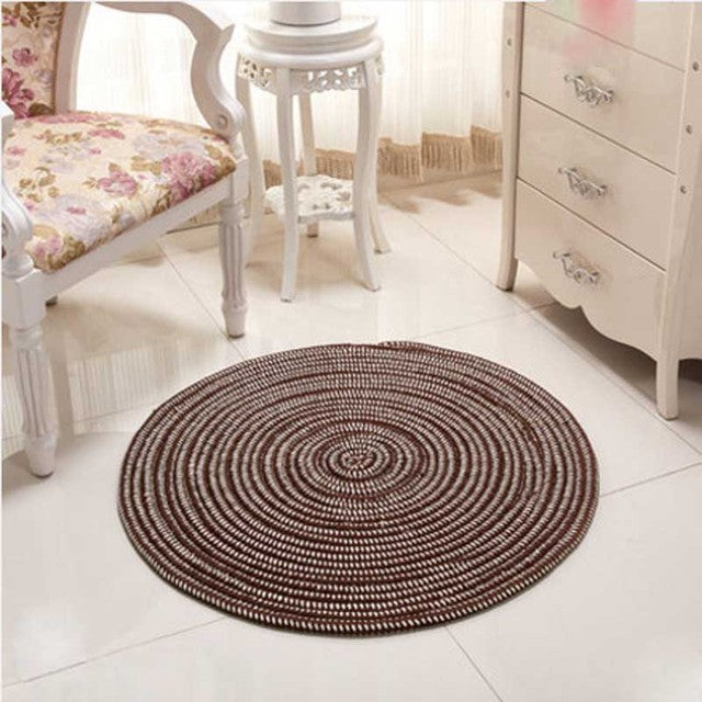Knit Woven Saloon  Round Carpets