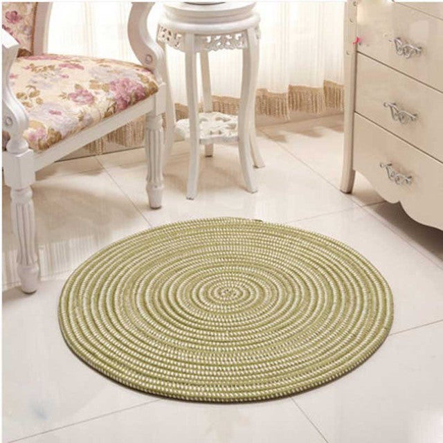 Knit Woven Saloon  Round Carpets