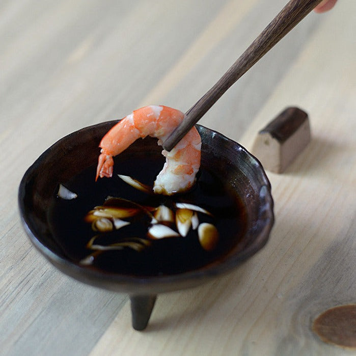 Round Ceramic Dessert Plate with Feet