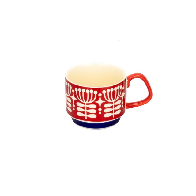 Short Mug in Orange-Red