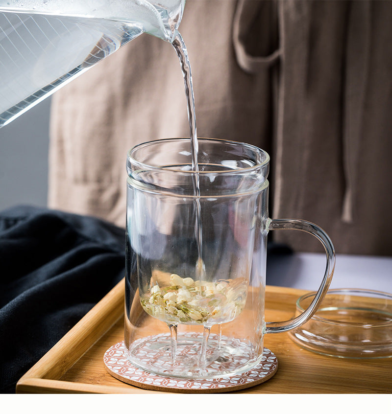 Tea Infuser Glass Cup