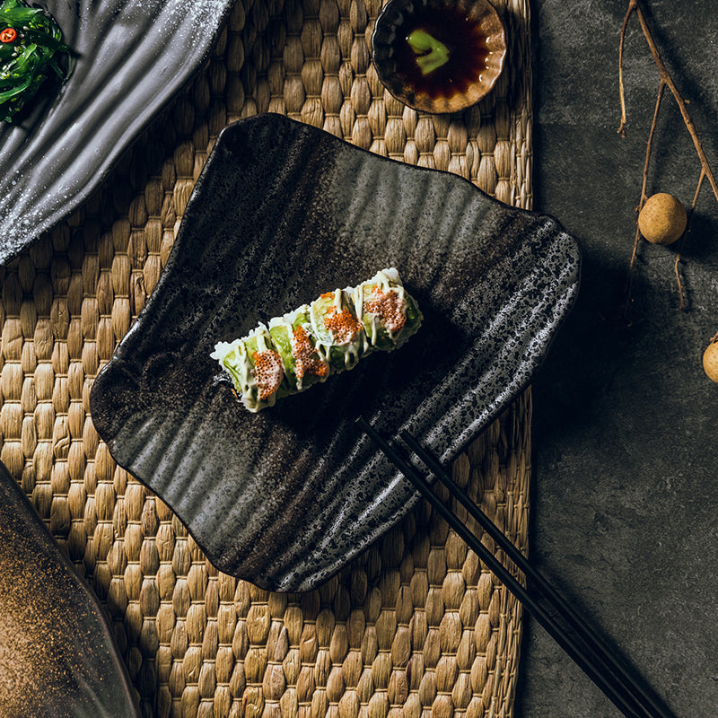 Irregular Ceramic Sushi Plate Japanese style