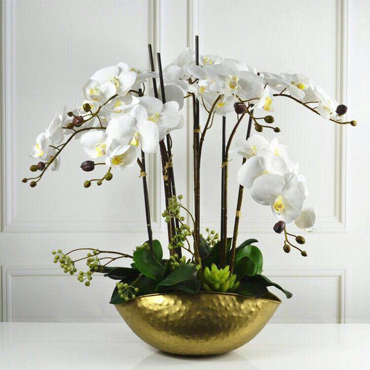 Handmade Golden Iron Flower Pot