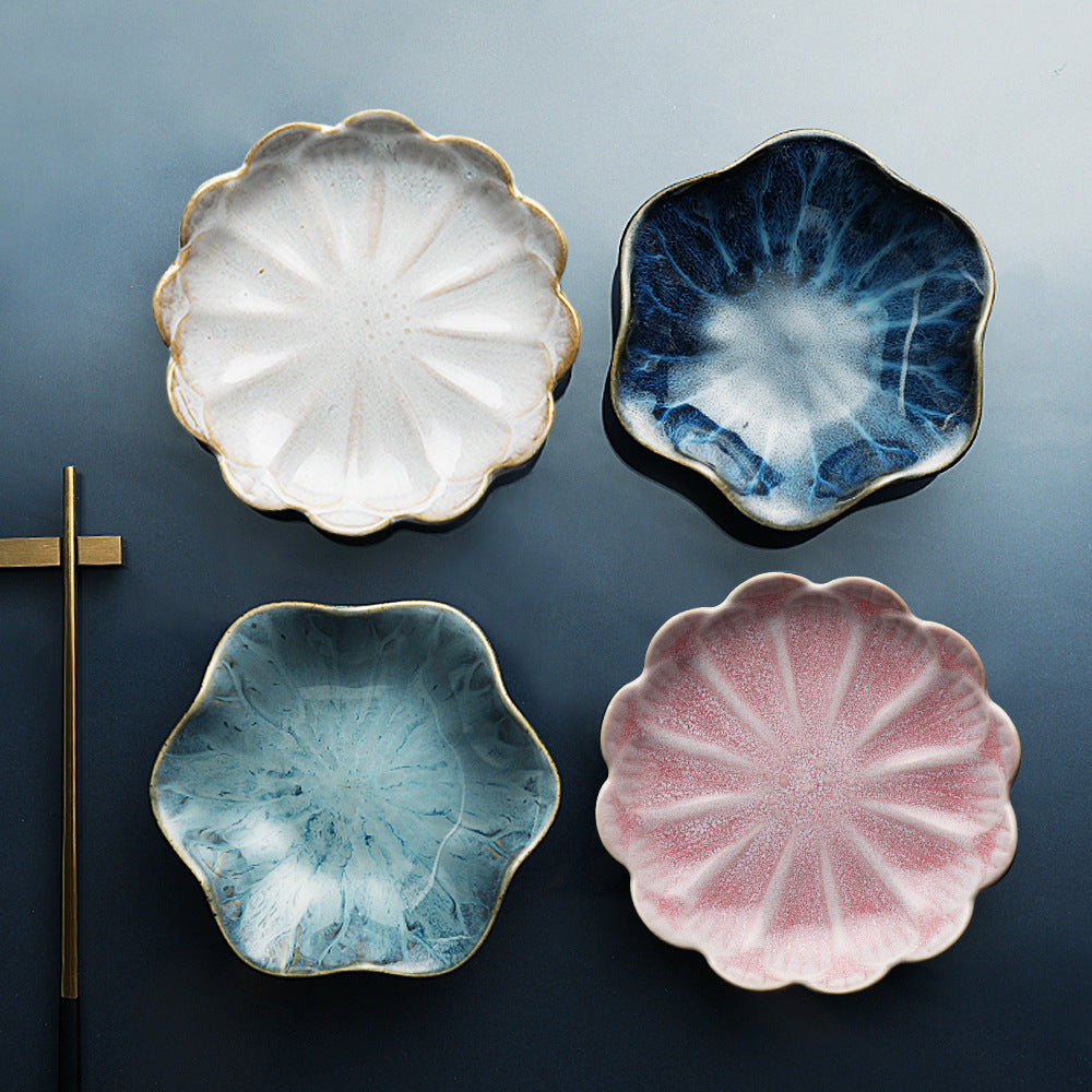 Ceramics Plate Flower Shape