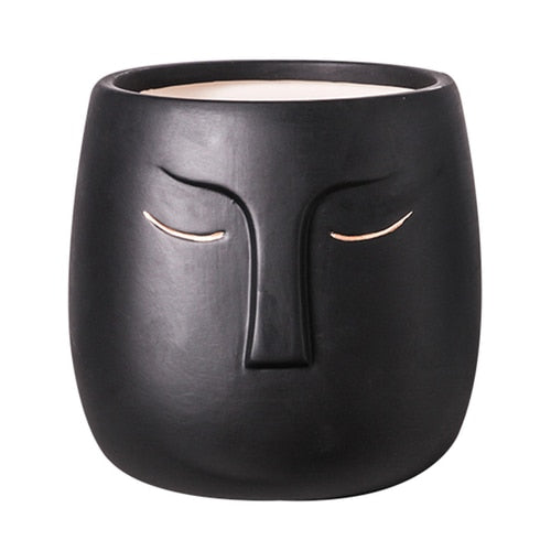 Ceramic Face Head Flower Pot