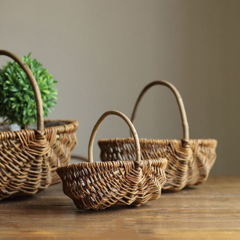 Willow Flower Basket Rattan