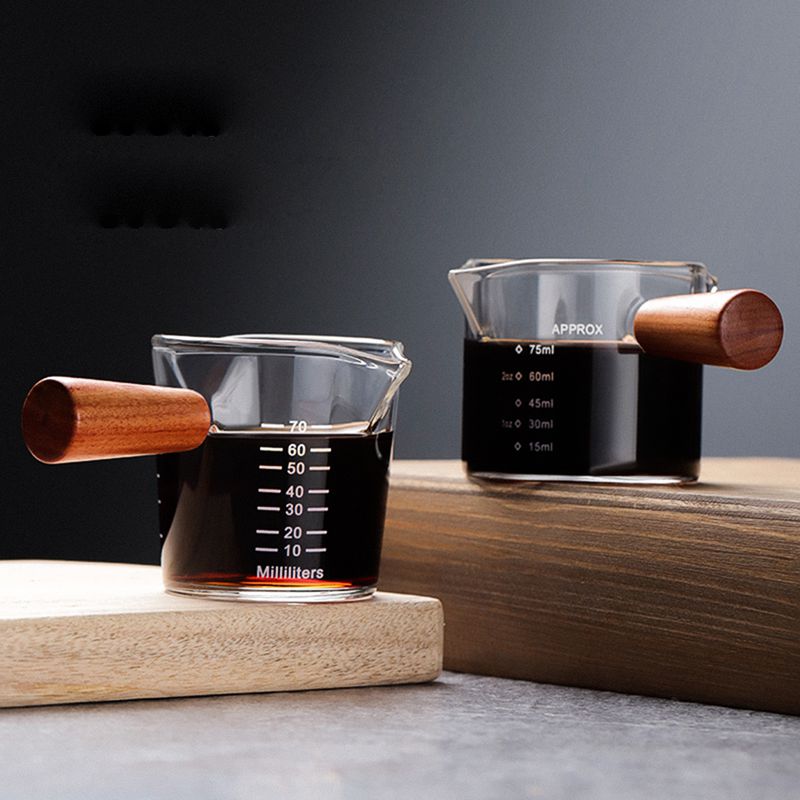 Heat-resisting Glass Espresso Measuring Cup