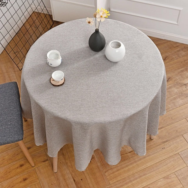 Elegant Round Cotton Tablecloth