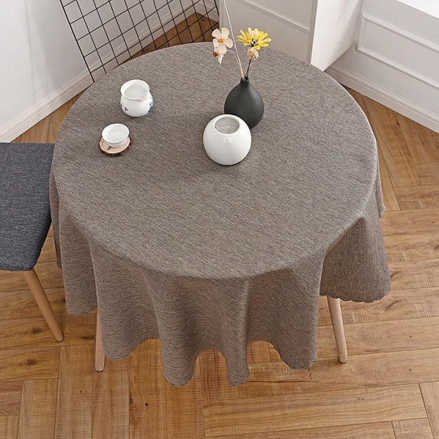 Elegant Round Cotton Tablecloth