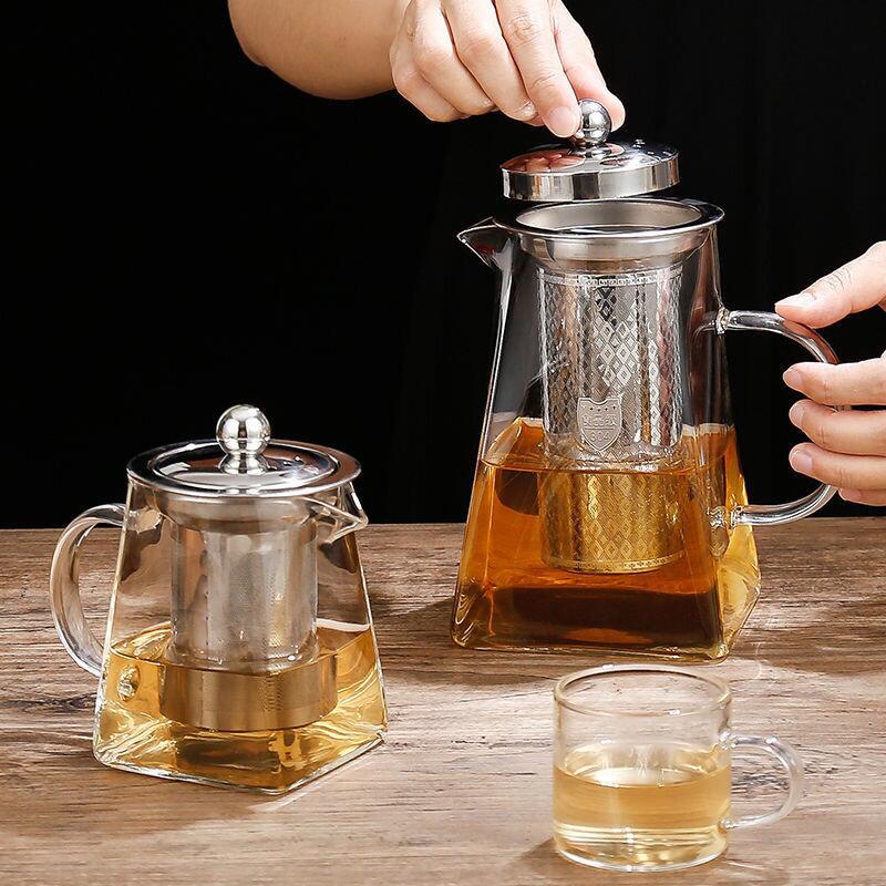 Glass Teapot with Heat Resistant Stainless Steel Infuse