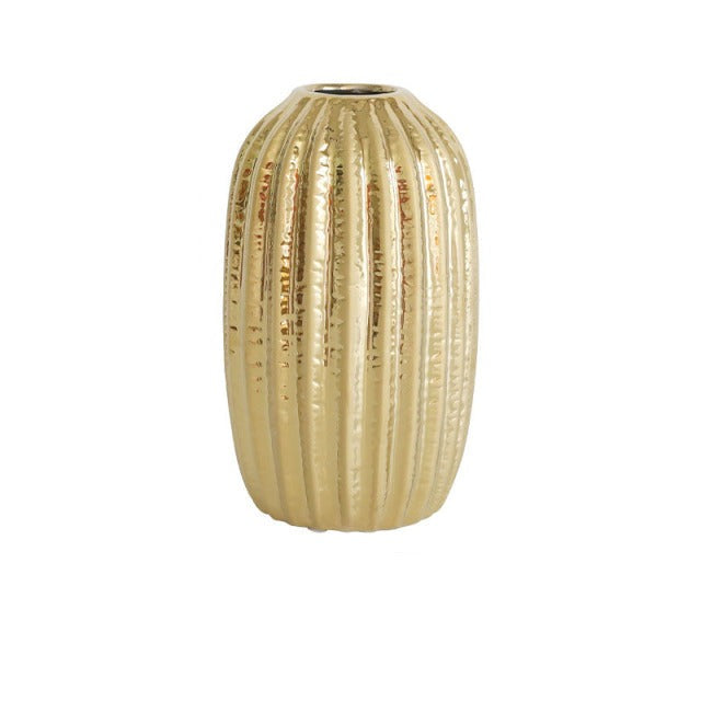 Golden Ceramic Vase for Home Decor