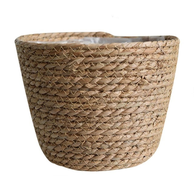 Straw Weaving Flower Pots for Indoor Outdoor Decor