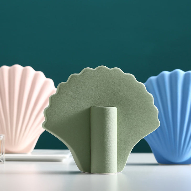 Ceramic Abstract Art Shell Vase