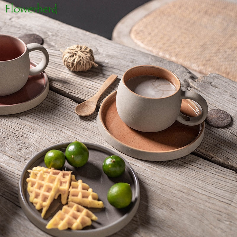 Ceramic Mug Coffee Mug with Saucer Latte