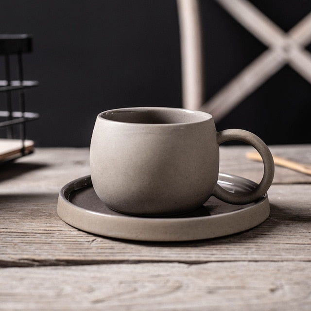 Ceramic Mug Coffee Mug with Saucer Latte