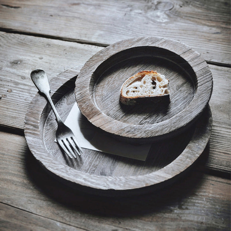 Retro Wooden Serving Plate