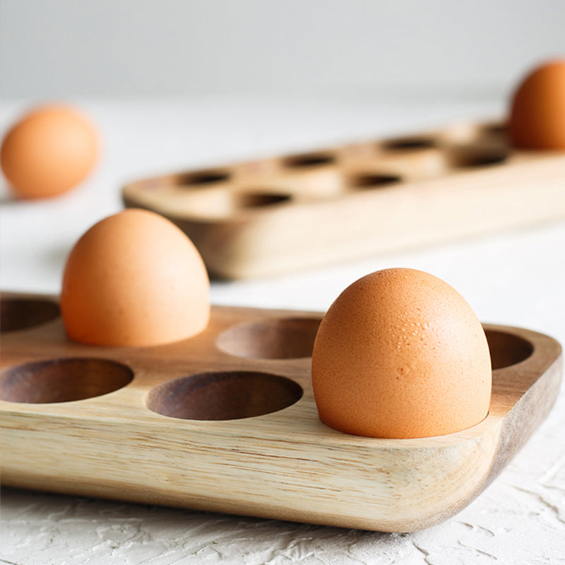 Japanese style Wooden Double Row Egg Storage