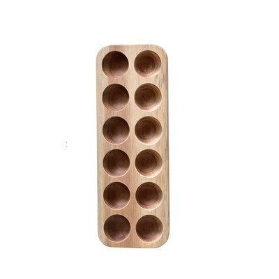 Japanese style Wooden Double Row Egg Storage