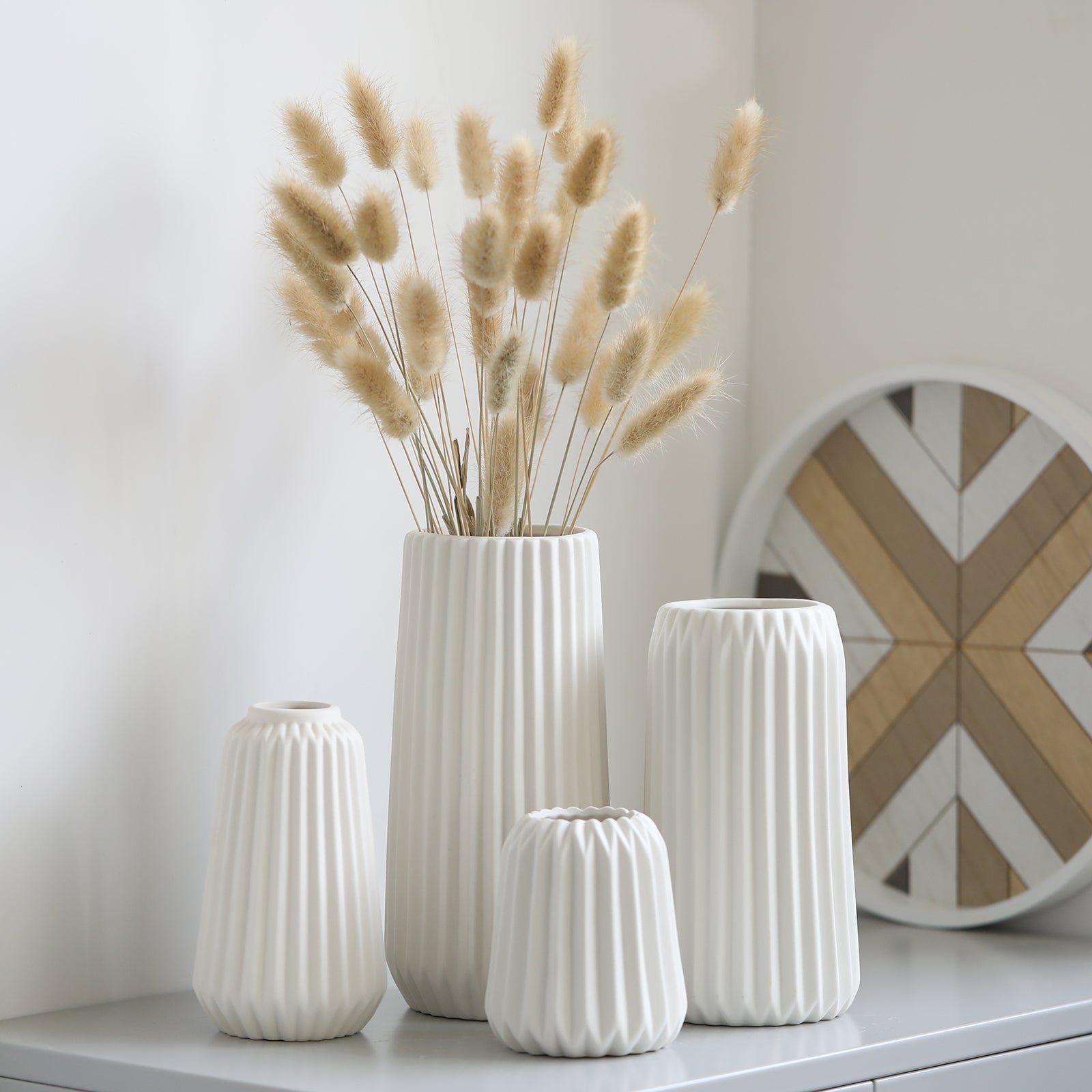 Nordic White Ceramic Vase Flower Pots
