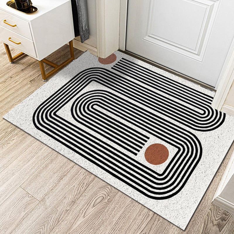 Modern Nordic Silk PVC Doormats