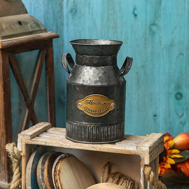 Vintage Farmhouse Rustic Jug Vase