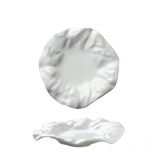 White French Ceramic Tableware with Irregular Shape