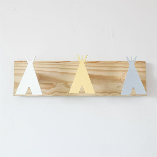 Nordic Wooden Tent Hooks Wall