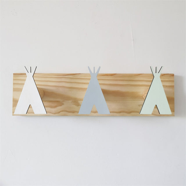 Nordic Wooden Tent Hooks Wall