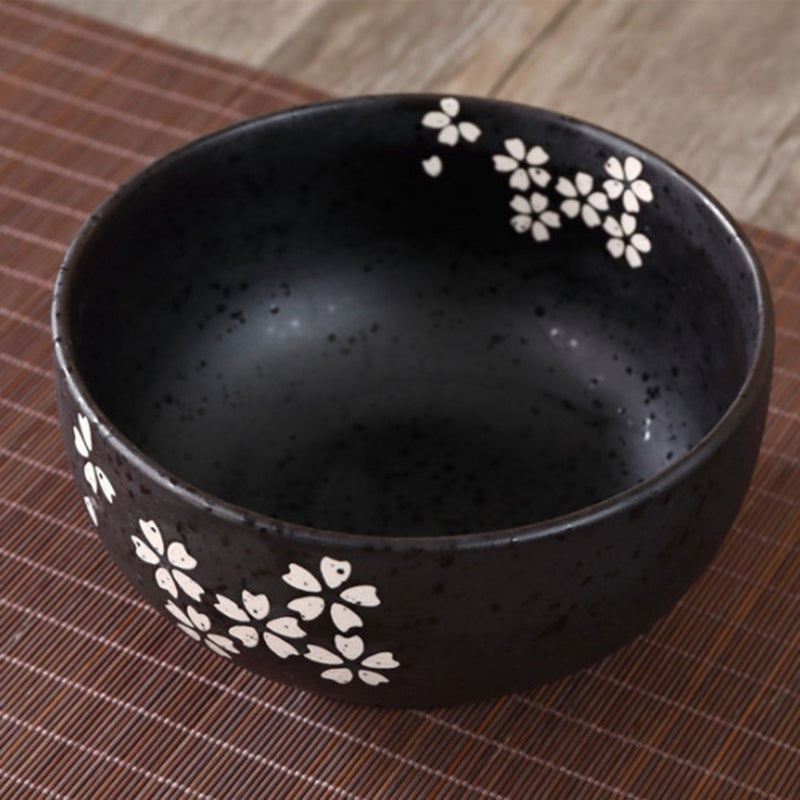 Japanese Ceramic Bowl with Chopstick and Spoon
