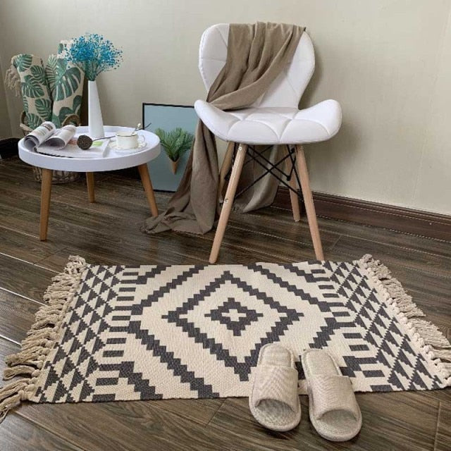 Soft Tassel Home Carpets Modern Style