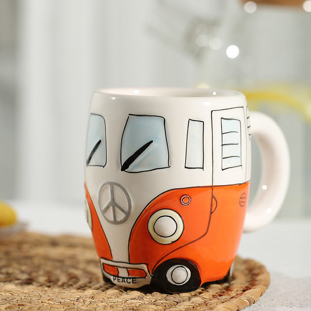 Cute Cartoon Handcrafted Ceramic Cup