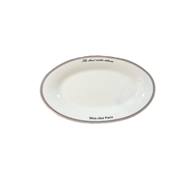 Ceramic Breakfast Oval and Round Plates