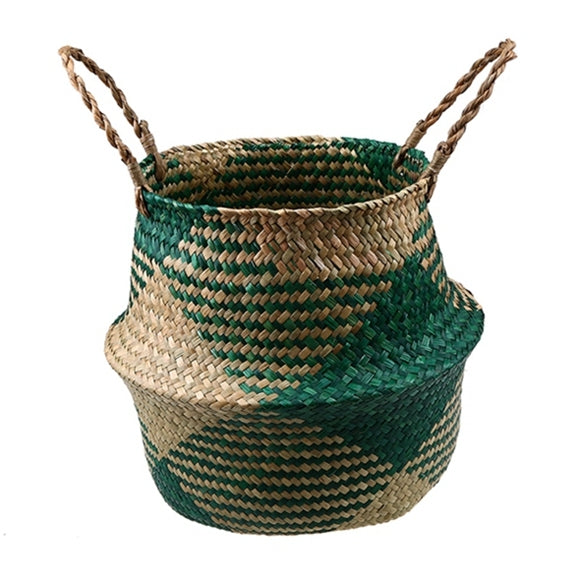 Foldable Wicker Basket Planter