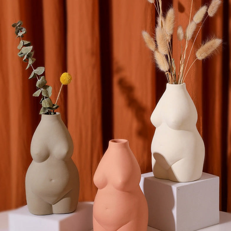 Nordic Ceramic Art Body Vase