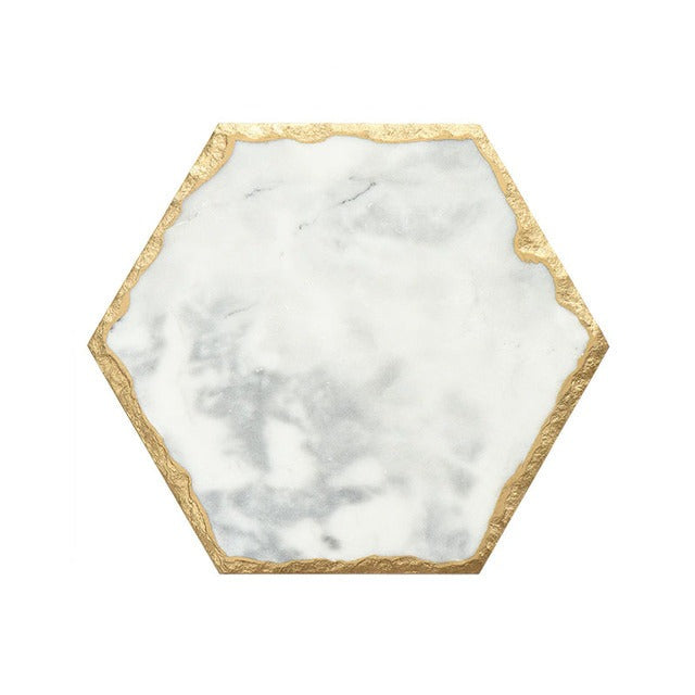 Natural Marble Golden Stroke Trays