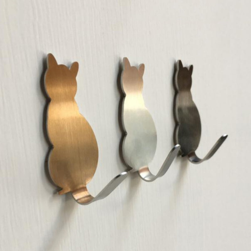 Cat Pattern Self Adhesive Hooks